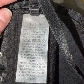 Women's size medium Elegant Black Lace-Up Corset Top