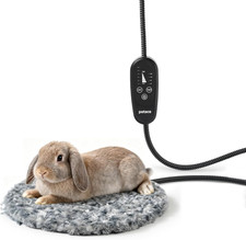 Adjustable Temperature Heated Cat Bed  Dog Heating Pad with Timer, Chew-Resista