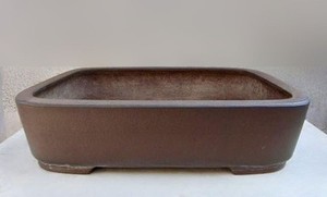Chinese Bonsai pot GIKO SHIDEI Unglazed Rectangular shape Extra large size W48cm