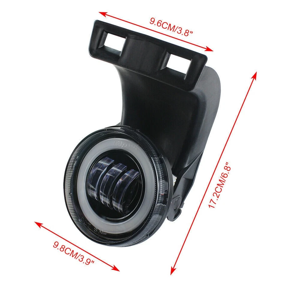 For Dodge RAM LED Halo Ring DRL White Fog Driving Light 1994-2002 1500 2500 3500 - Image 3 of 4