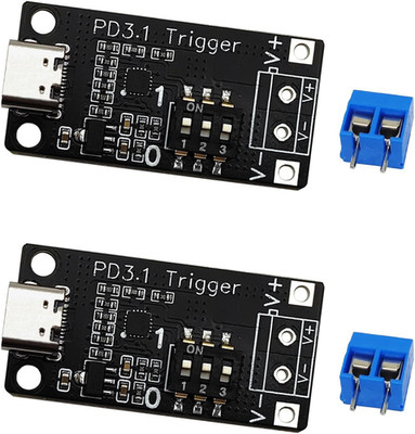 2PCS USB-C PD3.0/3.1 QC Trigger Module Female Input 5V 9V 12V 15V 20V 28V 5A Adj