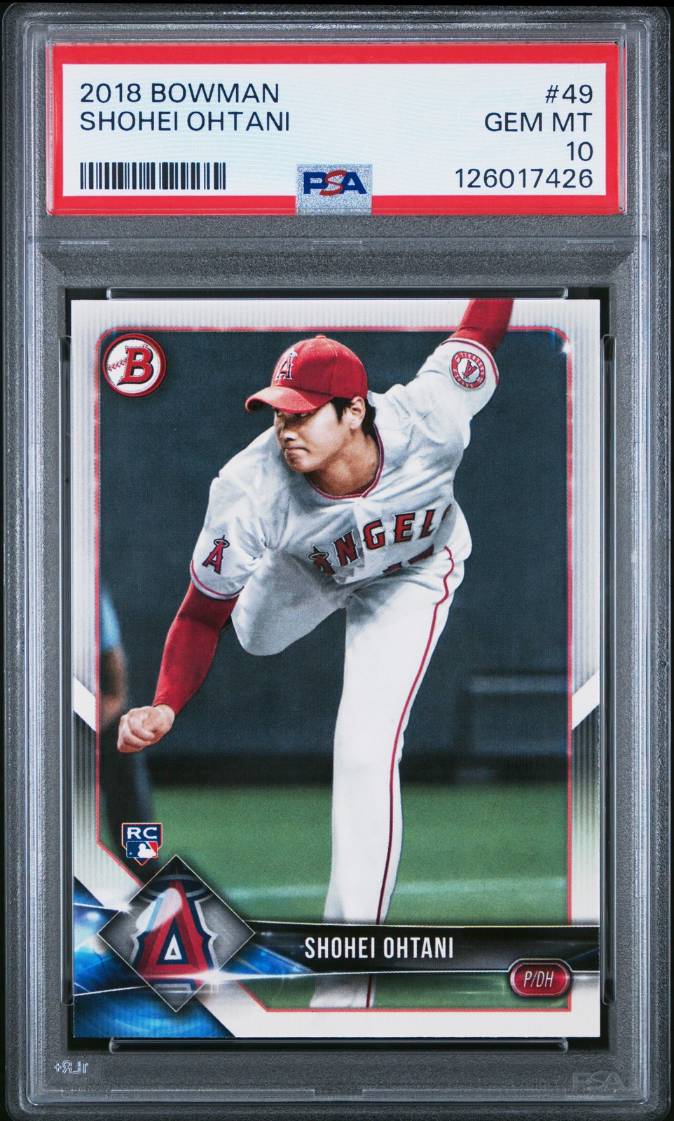2018 BOWMAN #49 SHOHEI OHTANI ROOKIE RC PSA 10