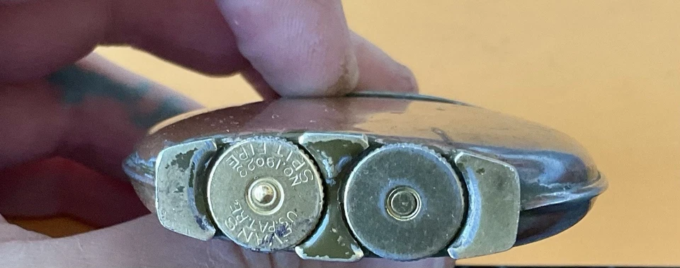 WWII British war Dep. Vintage Copper Spitfire TRENCH-ART Lighter 190772 Works - Image 4 of 4