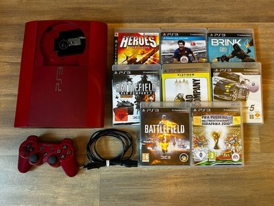 Playstation 3 PS3 Super Slim Rot Konsole 500GB TOP Spielekonsole
