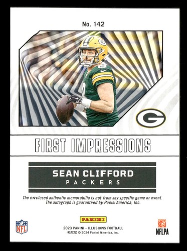 2023 Illusions Sean Clifford #142 RC RPA First Impressions /399 Packers - Bild 2 von 2