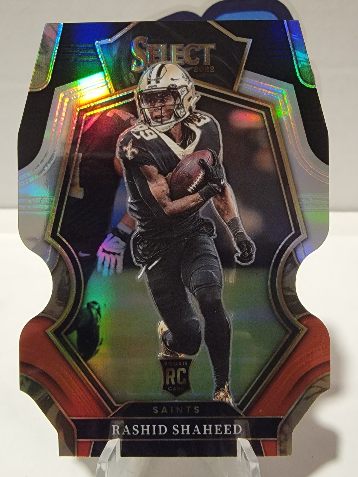 2022 Panini Select Premier Level Black Red Prizm Die Cut Rashid Shaheed #172 RC