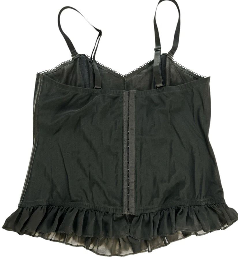 Torrid Sexy Transparente Adelgazante Volantes Gancho y Ojo Deshuesado Corsé, Talla 1, 1X 14 16 Foto 3 de 4