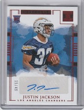 Justin Jackson 2018 Panini Impeccable Red Rookie Autographs Rc Auto (15/49)