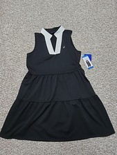 Nautica Jeans Women's Tiered Dress, Black, Large, NWT