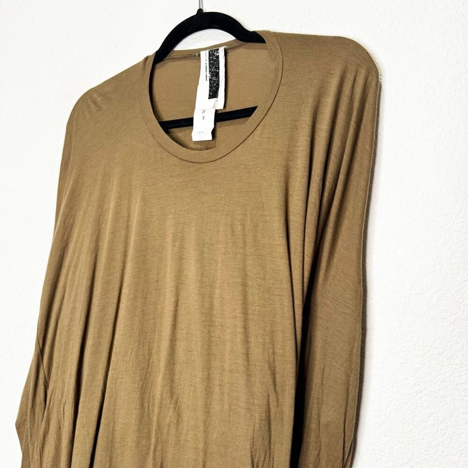 Barbara I Gongini The Black Line Draped Cape Dress Tan 6 Avant Garde - Image 3 of 4