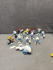 2011 2013 McDonalds Happy Meal Toys Smurfs Peyo 3" Lot of 12 Plus 2 Burger King