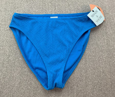 Shade  Shore Mid Rise Texture Bikini Swimsuit Bottom Women S Teal Seat Coverage