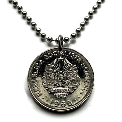 1966 Romania Leu coin pendant socialist Bucharest Cluj-Napoca Iasi Brasov 000340