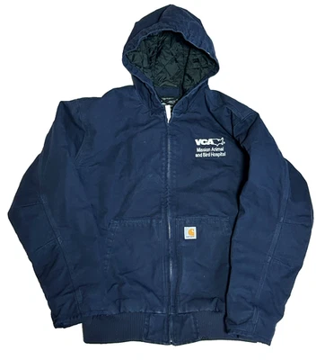 Vintage Carhartt Workwear #104050 I26 Duck Active Jacket 130-M Navy Blue XL - Bild 1 von 4
