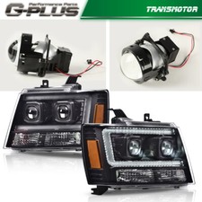 Fit For 07-14 Chevy Suburbantahoeavalanche Black Led Drl Projector Headlamps Fit For 07-14 Chevy Suburbantahoeavalanche Black Led Drl Projector Headlamps