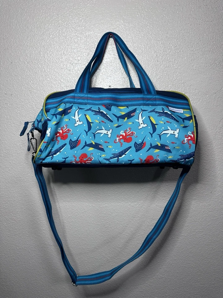 Stephen Joseph Zip Up Sharks & Ocean Creatures Duffle Bag With Handles & Straps. - Image 2 of 4