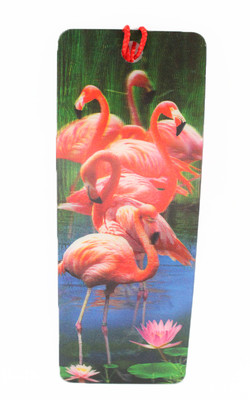 3D Bookmark Flamingo Lenticular with Tassels Book Marks