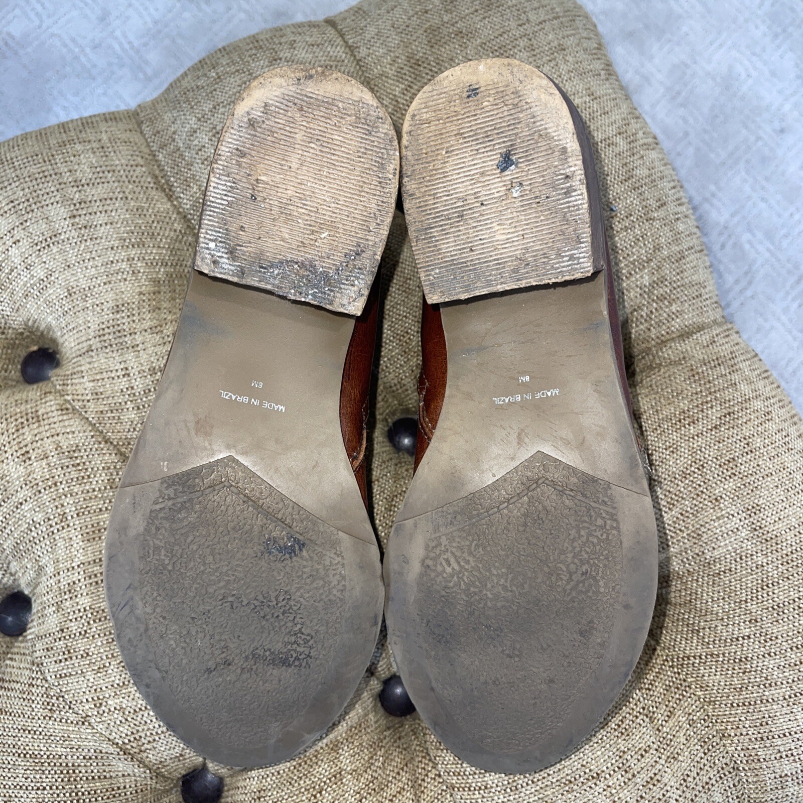 Matisse Brown Leather Booties Sz 8 Boots Distressed Yellowstone Boho Brazil Prep