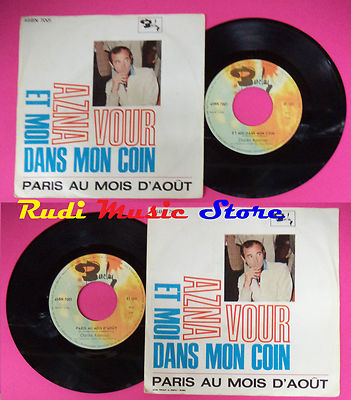 LP 45 7''CHARLES AZNAVOUR Und ich in meiner Ecke Paris im August keine CD MC DVD