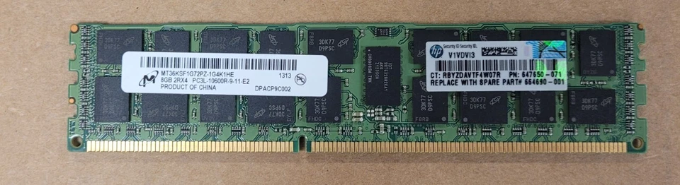 8gb 16 32 64 96 128 192 GB PC3L-10600R HP 647650-001 for  HP G6/7/ G8 SERVER - Image 2 of 3