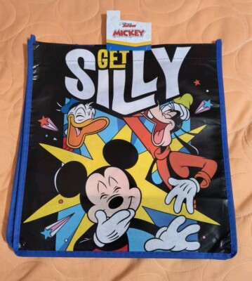 Disney Mickey Mouse Blue Reusable Eco Shopping Tote Bag with handle  Free Ship!