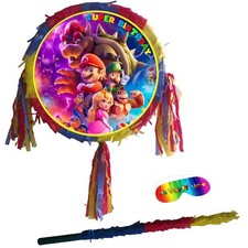 Super Birthday Pinata Party theme bros GAME toad happy mario bowser king koopa
