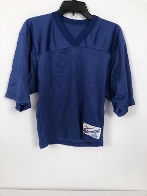 vintage blue champion blank jersey small Unisex football nfl practice jersey 90s | eBay