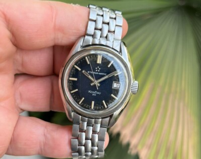 ETERNA-MATIC 130FTT KONTIKI 20 AUTOMATIC STEEL GAY FRERES BLUE