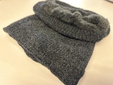 Black Thermal Snood Unisex Fluffy Inside Neck Warmer Thick Winter Fleece