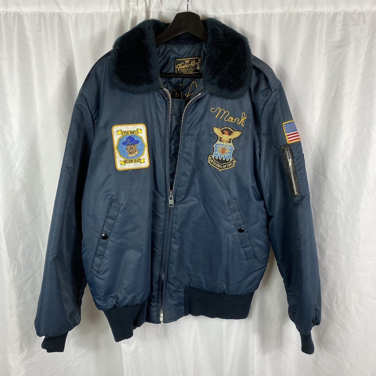 Timber King U.S. Air Force ジャケット Vintage 1970s US Air Force Tour Souvenir Jacket Timber King