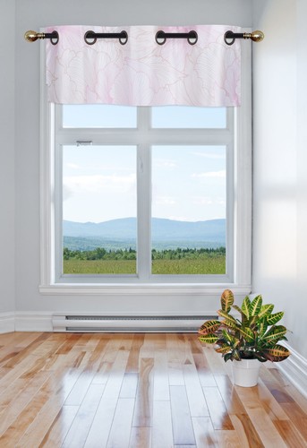 FLORAL PRINTED BRONZE GROMMET LINED BACKING WINDOW CURTAIN PANEL PRIVACY SET  - Bild 6 von 15