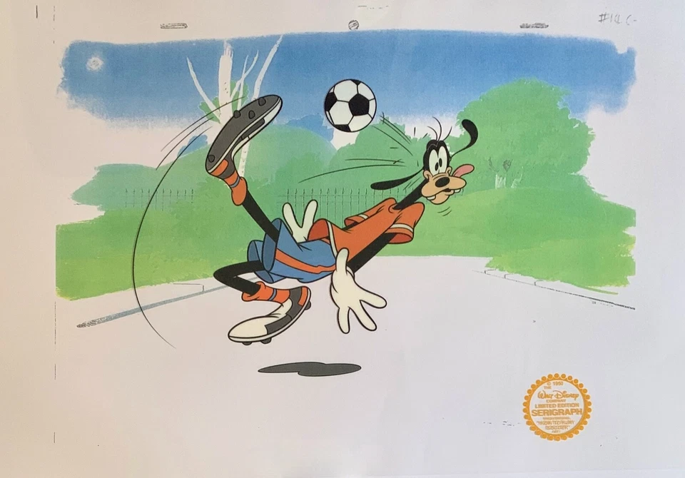 DISNEY GOOFY SOCCER Edición Limitada Sericel Animación Arte Celular Foto 2 de 4