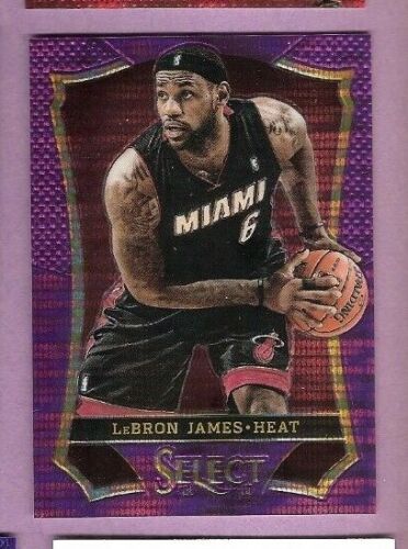 CARTE RÉFRACTEUR LEBRON JAMES 2013-14 PANINI SELECT PURPLE PULSAR PRIZM #d23/99 1 - Photo 1 sur 2