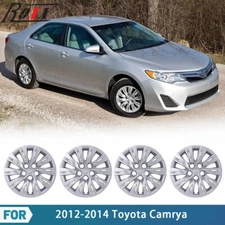 For 2012-2014 Toyota Camry 16" Set of 4 Silver Wheel Cover Snap On Full Hub Caps