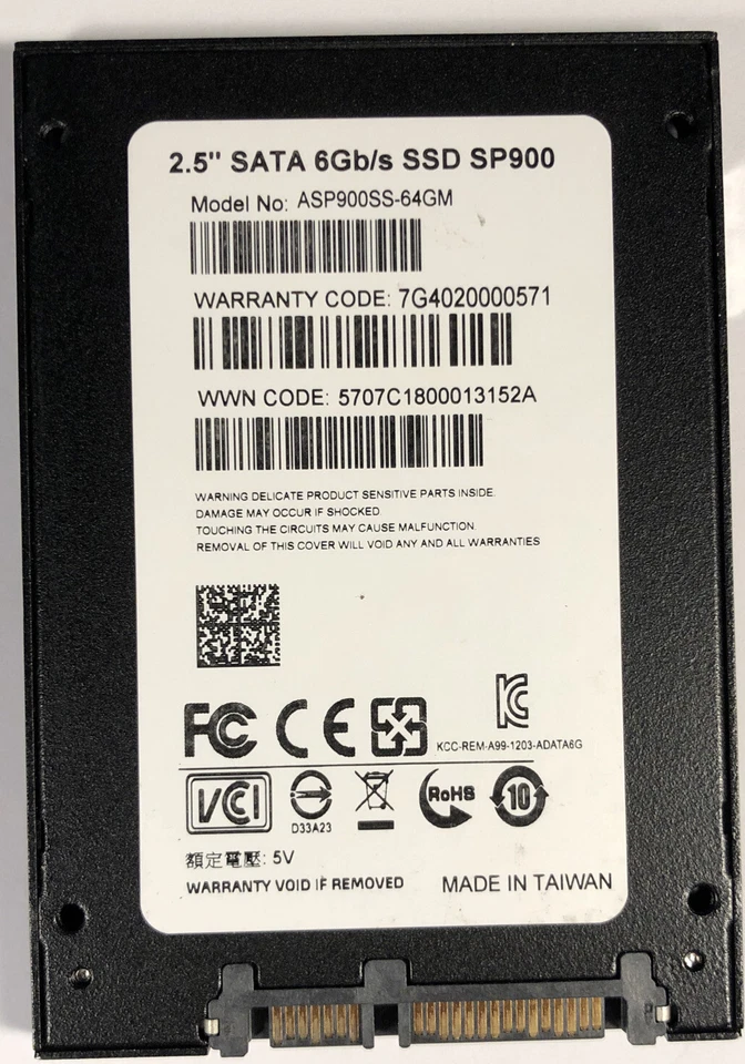 ADATA 64 GB SSD Solid State Drive 2.5" SATA 6Gb/s Premier Pro SP900 - Image 2 of 2
