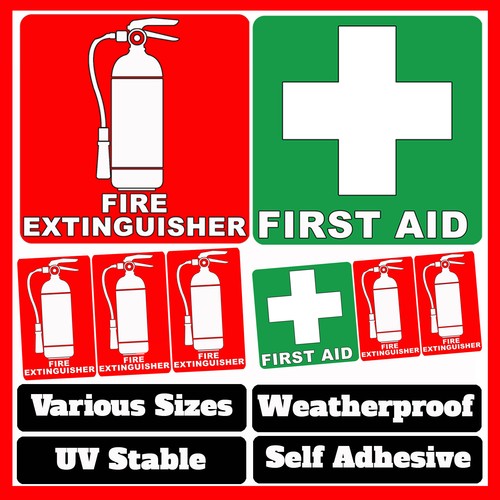 Fire Truck Decals Set Of 65mm First Aid & Fire Extinguisher Warning Decal Stickers – Self-Adhesive Vinyl, Glossy Finish Volunteer Firefighter Decal - Foto 11