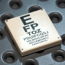 NEW LEGO - Tiles - Decorated - 2x2 Eye Chart white x 1 - Selma, The Simpsons