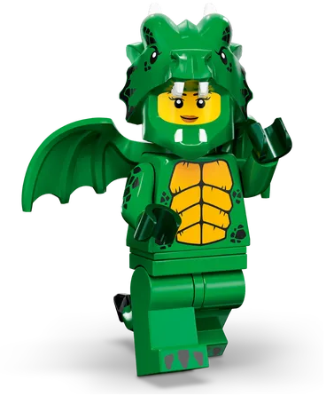 Lego Minifigure Series 23 71034 Green Dragon Costume In Hand