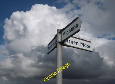 Foto 12x8 Wegweiser und Wolken Stocksbridge von Cranberry Farm - wo Moos c2014