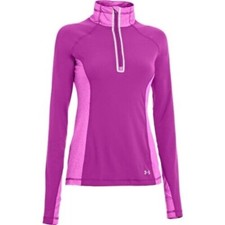 Under Armour Women's Stretch Woven Half Zip Running Jacket NWT Strobe/reflective