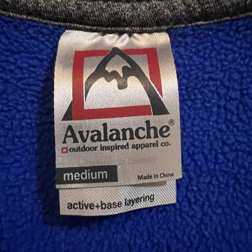 Avalanche Blue Fleece Outdoor Hoodie Pullover CHECK MEASUREMENTS - Picture 2 of 7