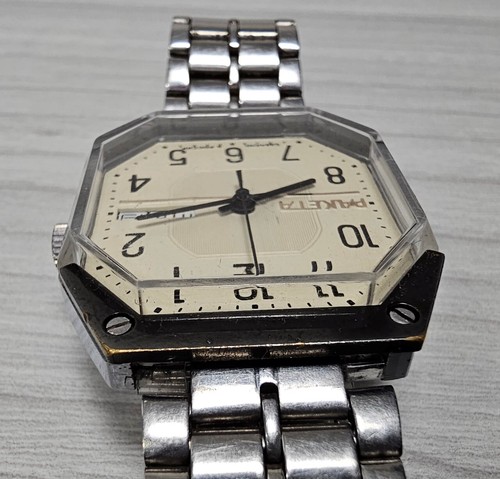 Orologio da polso uomo russo ottagonale RAKETA Star Wars 2628.H giorno e data - Foto 4 di 17