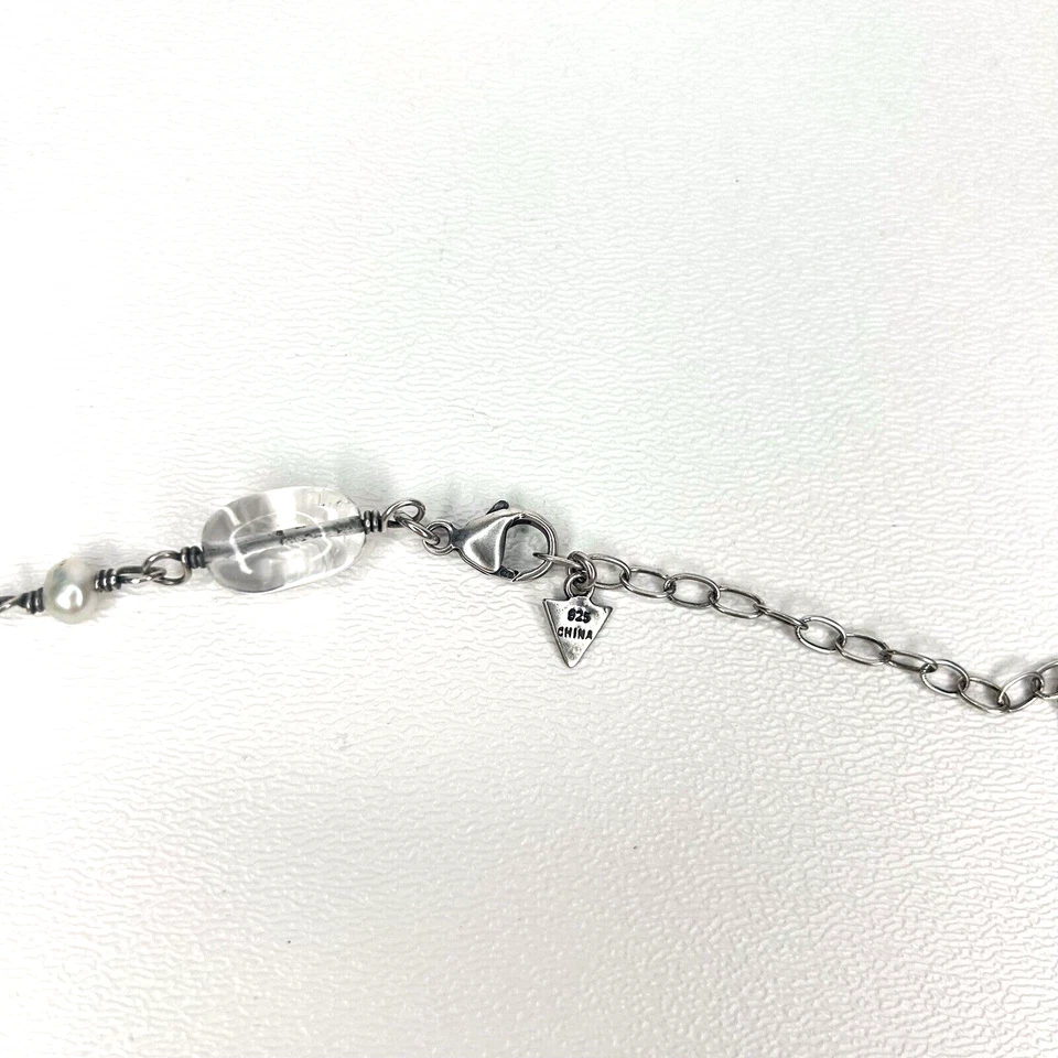 :Clásico collar de cuentas de plata esterlina 925 de cristal de perlas de agua dulce SILPADA N1602 Foto 4 de 4