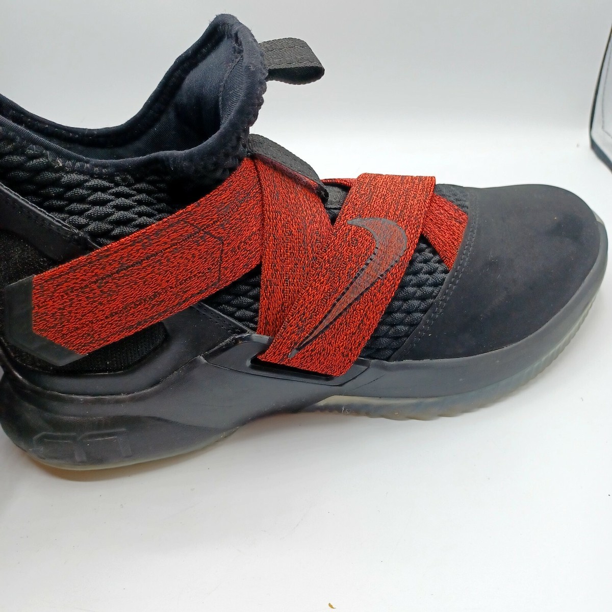 Nike Lebron Soldier XII 12 Basketball Shoes Black Red AO2609 