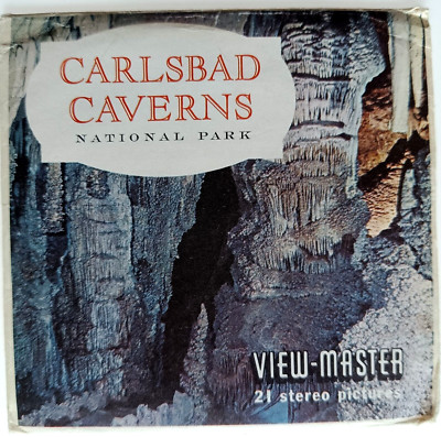 3x VIEW-MASTER 3D REEL  CARLSBAD CAVERNS   National Park, Stereo Bildscheiben