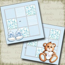 Oh Baby Boy Bear NPM - 2 Premade Scrapbook Pages - EZ Layout 5045