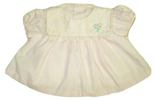 Vintage Pink Infant Dress Lace Trim Size 0-3 Months No Tags