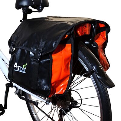 FAHRRADTASCHE GEPÄCKTRÄGER MIT DECK 2 VOLUMEN OPTIMIZ SCHWARZ/ROT WASSERDICHT -