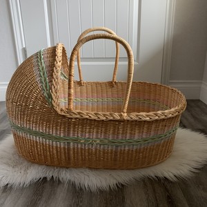 vintage wicker baby basket