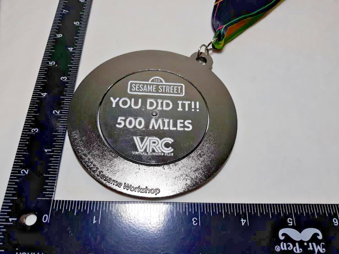 Get to Sesame Street Challenge 2022 Medal VRC Virtual Running You